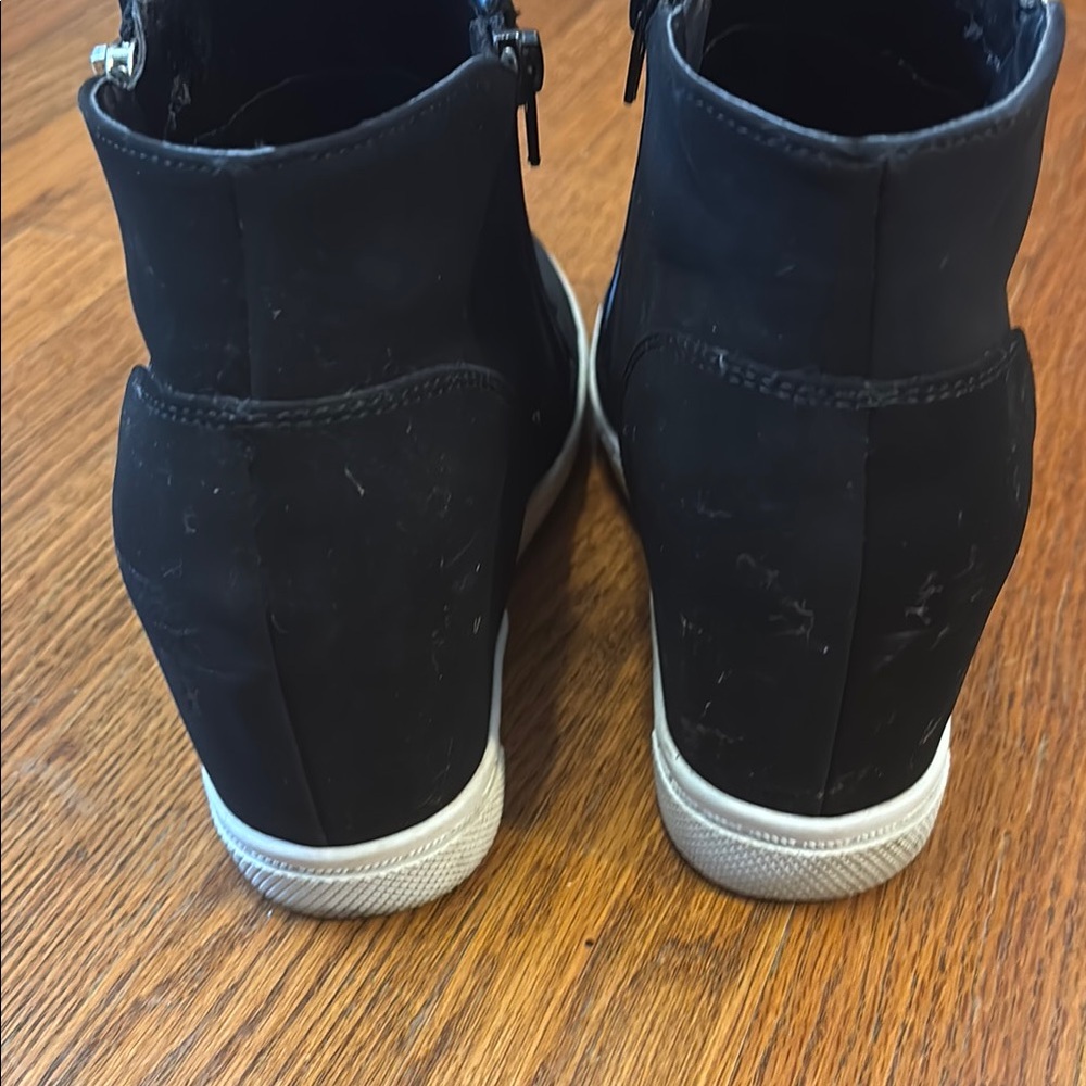 Black Wedge Sneakers - Picture 5 of 8